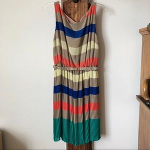 NWT Kristin Miles Belted Striped Dress- 1X